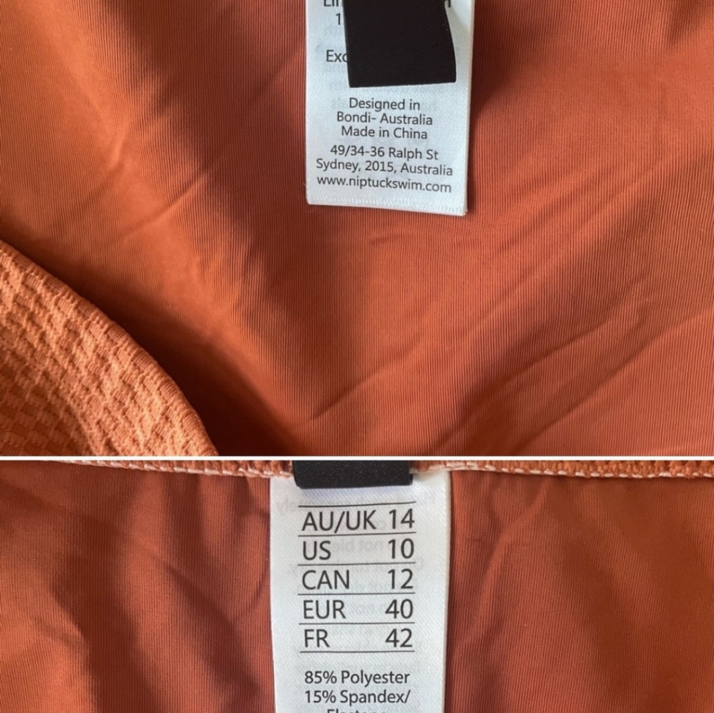 Nip Tuck Copper Bikini Size 10 Nwt Multi Fit Cup - image 7